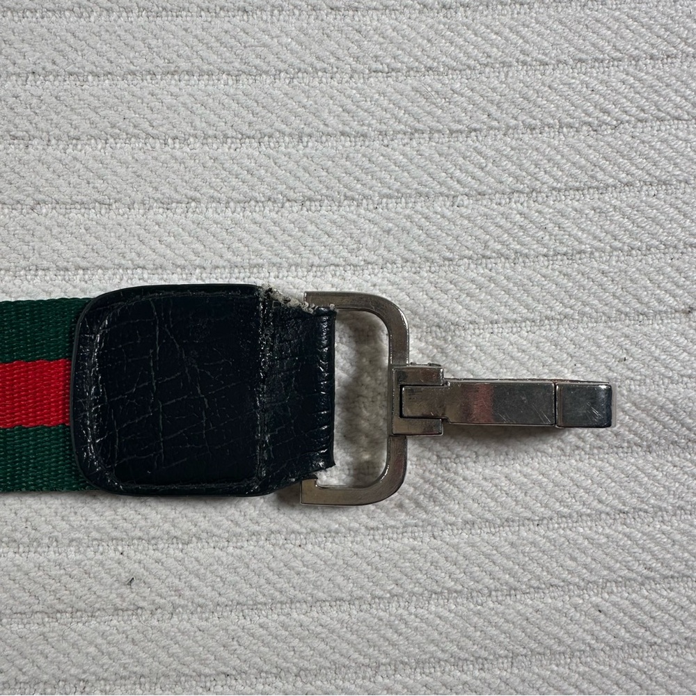 Gucci Black Canvas Hobo with Red and Green Web Stripe - Picture 5 of 16